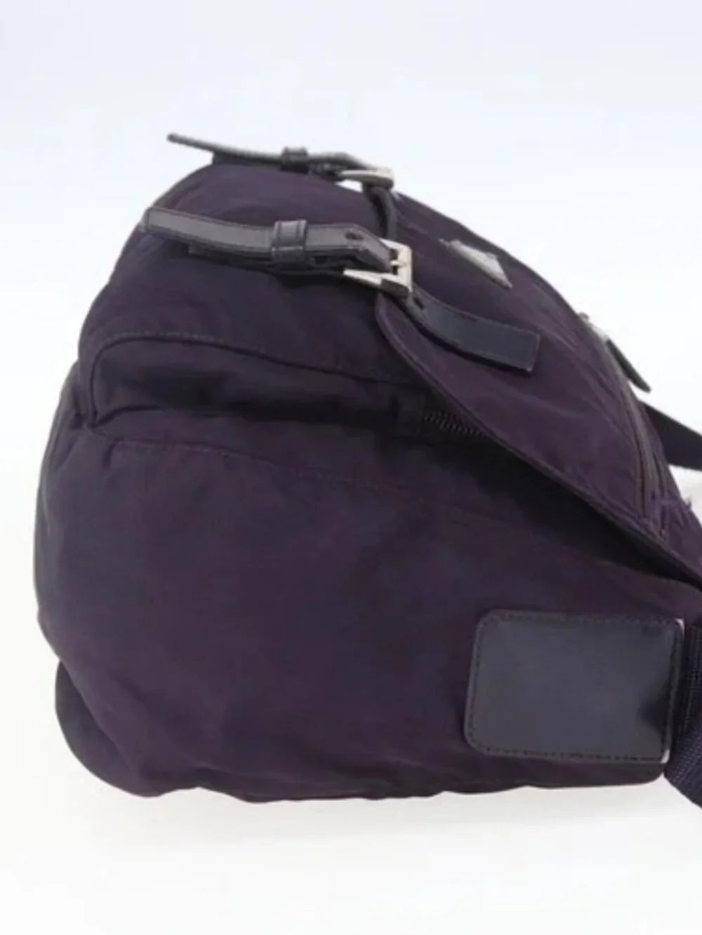 PRADA Shoulder Bag Nylon Purple Silver Auth 167957 - Picture 4 of 16